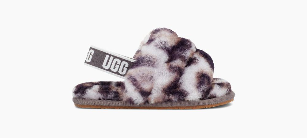 Ugg Slipper Toddlers - Ugg Fluff Yeah Her Print Leopard - 643ELORIV